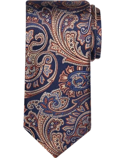 Awearness Kenneth Cole Narrow Tie, Rust Fancy Paisley