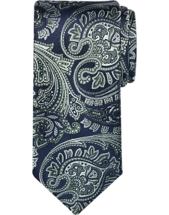 Awearness Kenneth Cole Narrow Tie, Olive Fancy Paisley