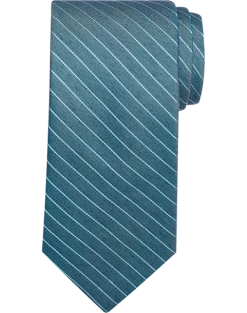 Awearness Kenneth Cole Narrow Tie, Teal Gessato Stripe