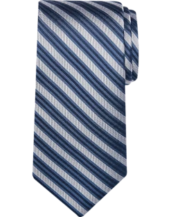 Awearness Kenneth Cole Narrow Tie, Navy Stripe