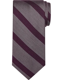 Awearness Kenneth Cole Narrow Tie, Plum Calvino Stripe