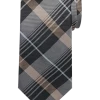 Awearness Kenneth Cole Narrow Tie, Charcoal Plaid