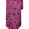 Pronto Uomo Narrow Tie, Fuchsia Marsh Twigs -&Collar Shop MW40 8X2T 72 PRONTO UOMO FUSCHIA MAIN