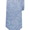 Pronto Uomo Narrow Tie, Light Blue Paisley -&Collar Shop MW40 8X2V 04 PRONTO UOMO BLUE MAIN
