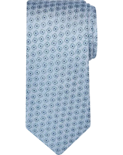 Pronto Uomo Narrow Tie, Teal Blue Floral