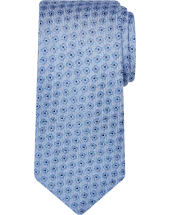 Pronto Uomo Narrow Tie, Blue Floral