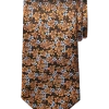 Pronto Uomo Narrow Tie, Rust Double Daisy