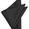 Egara Pocket Square, Black -&Collar Shop MW40 8XDD 02 EGARA BLACK MAIN