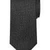 Pronto Uomo Narrow Tie, Black Tonal Grid -&Collar Shop MW40 8XJH 02 PRONTO UOMO BLK GRID MAIN