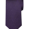 Pronto Uomo Narrow Tie, Plum Tonal Grid 1 Pronto Uomo Narrow Tie, Plum Tonal Grid -&Collar Shop MW40 8XJH 32 PRONTO UOMO PLUM GRID MAIN
