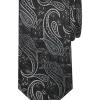 Pronto Uomo Narrow Tie, Black Paisley -&Collar Shop MW40 8XJK 02 PRONTO UOMO BLK PAISLEY MAIN
