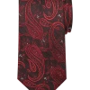 Pronto Uomo Narrow Tie, Burgundy Paisley -&Collar Shop MW40 8XJK 06 PRONTO UOMO BURG PAISLEY MAIN