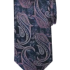 Pronto Uomo Narrow Tie, Pink Paisley -&Collar Shop MW40 8XJK 69 PRONTO UOMO PNK PAISLEY MAIN
