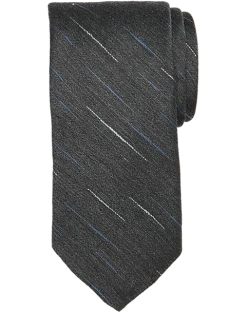 Pronto Uomo Narrow Tie, Black Sketched Stripe