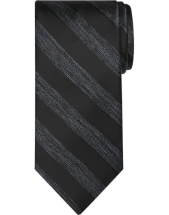 Pronto Uomo Narrow Tie, Black Stripe