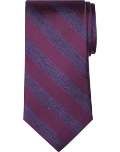Pronto Uomo Narrow Tie, Purple Stripe