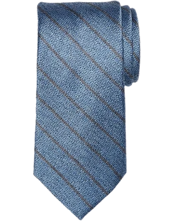 Pronto Uomo Narrow Tie, Blue Pencil Stripe