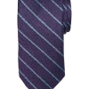 Pronto Uomo Narrow Tie, Purple Pencil Stripe -&Collar Shop MW40 8XL8 32 PRONTO UOMO PURPLE MAIN