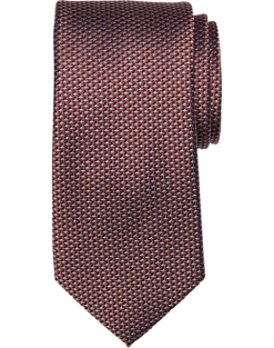 Joseph Abboud Narrow Tie, Orange Basketweave
