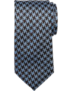 Joseph Abboud Narrow Tie, Brown Shepherd's Check