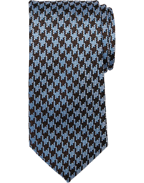Joseph Abboud Narrow Tie, Brown Shepherd's Check 3 Joseph Abboud Narrow Tie, Brown Shepherd's Check