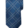 Joseph Abboud Narrow Tie, Blue Tonal Plaid