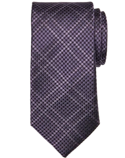Joseph Abboud Narrow Tie, Purple Tonal Plaid