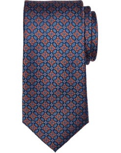 Joseph Abboud Narrow Tie, Orange Medallion