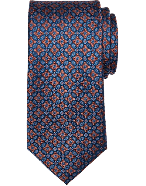 Joseph Abboud Narrow Tie, Orange Medallion 3 Joseph Abboud Narrow Tie, Orange Medallion