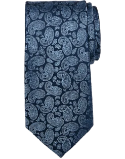 Joseph Abboud Narrow Tie, Blue Paisley