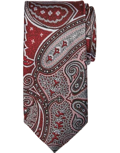 Joseph Abboud Narrow Tie, Red Persian