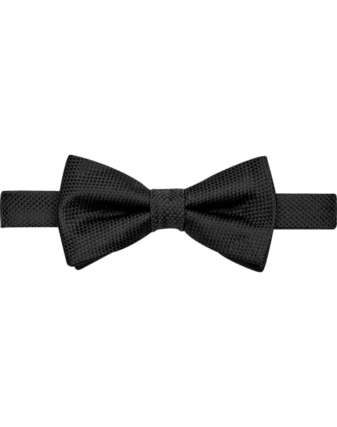 Pronto Uomo Pre-Tied Bow Tie, Black Textured 3 Pronto Uomo Pre-Tied Bow Tie, Black Textured