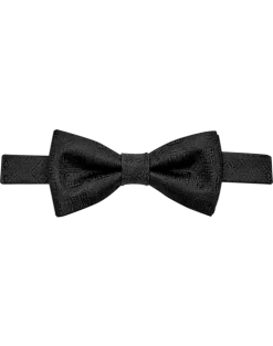 Pronto Uomo Pre-Tied Bow Tie, Black Medallion