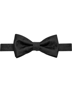 Pronto Uomo Pre-Tied Bow Tie, Black Paisley