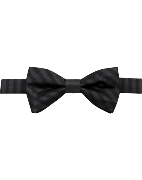 Pronto Uomo Pre-Tied Bow Tie, Black Stripe 3 Pronto Uomo Pre-Tied Bow Tie, Black Stripe