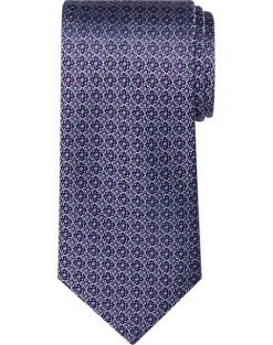 Joseph Abboud Narrow Tie, Purple Mini Floral