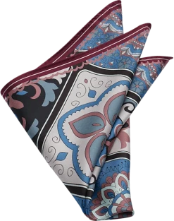 Joseph Abboud Pocket Square, Pink Tile Mosaic