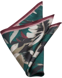 Joseph Abboud Pocket Square, Green Tropical
