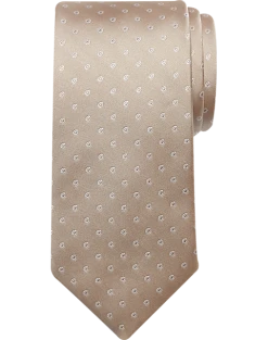 Michael Strahan Narrow Tie, Taupe Stylized Dot