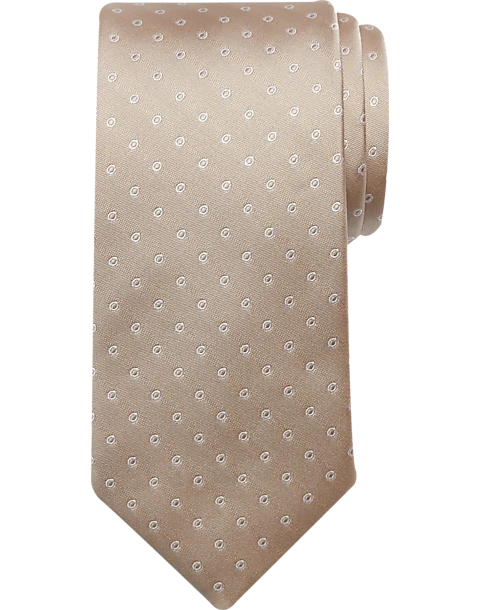 Michael Strahan Narrow Tie, Taupe Stylized Dot 3 Michael Strahan Narrow Tie, Taupe Stylized Dot