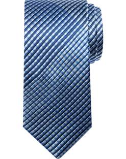 Michael Strahan Narrow Tie, Navy Micro Plaid