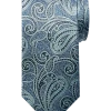Michael Strahan Narrow Tie, Blue Paisley -&Collar Shop MW40 8Y5E 04 MICHAEL STRAHAN BLUE MAIN