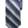 Michael Strahan Narrow Tie, Navy Stripe -&Collar Shop MW40 8Y5F 01 MICHAEL STRAHAN NAVY MAIN