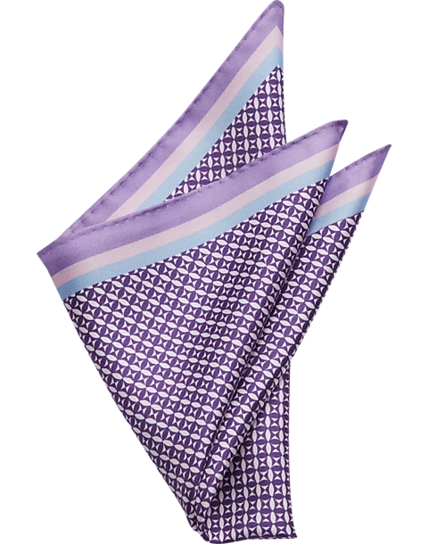 Pronto Uomo Pocket Square, Purple Check 2 Pronto Uomo Pocket Square, Purple Check