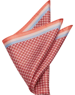 Pronto Uomo Pocket Square, Pink Check