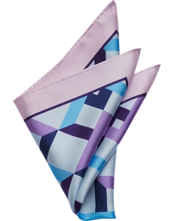 Pronto Uomo Pocket Square, Purple Crisscross