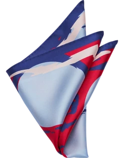 Pronto Uomo Pocket Square, Red Abstract