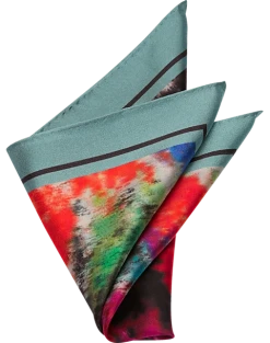 Joseph Abboud Pocket Square, Olive Contemporary Pattern