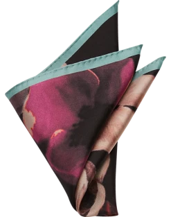 Joseph Abboud Pocket Square, Black Contemporary Pattern