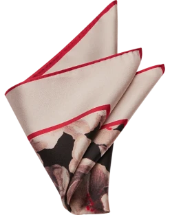 Joseph Abboud Pocket Square, Ivory Abstract